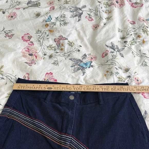 Modcloth Navy Lightweight Corduroy with Rainbow Stripe - Picture 8 of 9